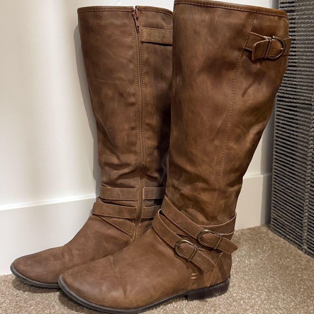 Madden Girl Karinee Knee High Boots - brown - size 8.5